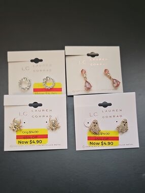 Lauren Conrad Earrings Set Of 4